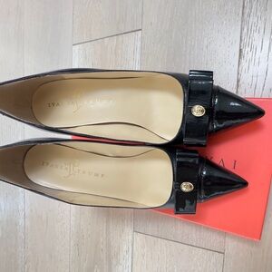 Ivanka Trump Black Flats with Gold Accent